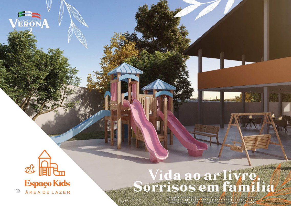 Perspectiva de playground infantil